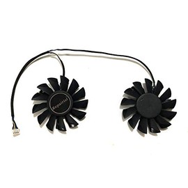 Graphics Card Cooler, MSI Twin Frozr III Video Card Cooler, Replacement Chip Fan VGA Cooler, Hole Distance 52mm, PLD08010S12HH 75mm, 2pcs/set