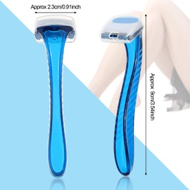 Honoson 12 Pcs Disposable Bikini Razors for Women Bikini Line Trimmer Shaver Small T Type Razor Durable Travel Accessories Pubic Hair Removal Beauty for Body Cosmetic Tool(Multicolor)