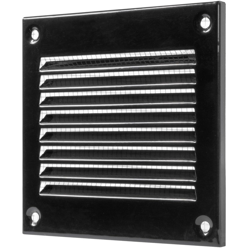 Vent Systems 5 Pcs 10x10cm Black Metal Air Vent Grille