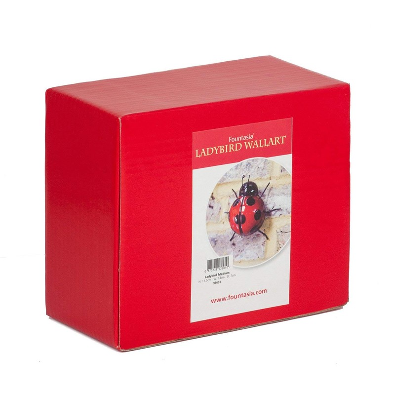 Fountasia 93601 Ladybird Wall Art, Marienkäfer, mittel