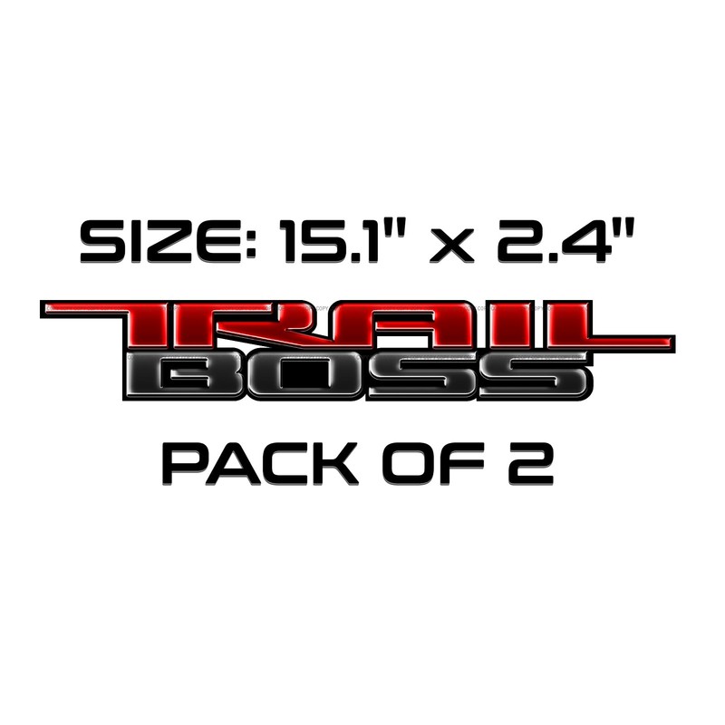 Trail Boss Decal Replacement Sticker (Red/Silver)