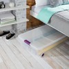 Sterilite 8-Pack 60 Quart ClearView Latch Box, Wheeled Underbed Organizer