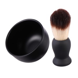 TOVINANNA 2pcs Set Beard Care Bowl Brush Kits for Men Shaving Lather Bowl Face Care Kit Beard Straightener Brush Men Shaving Kit Men Suits Mens Shaving Cream Man Suit Stainless Steel