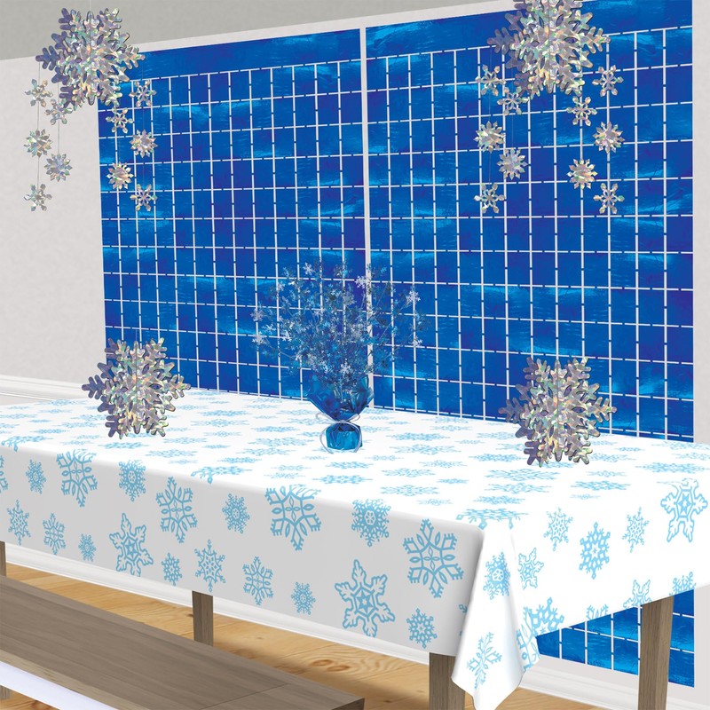 Beistle Snowflake Plastic Tablecover