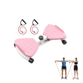 Waist Twister Machine Exercise Waist Twisting Fitness Tool Noiseless Balance Board Home Gym Exercise Equipment (Pink)