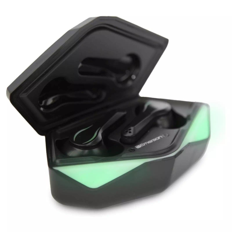 Emerson True Wireless Gaming Earbuds with Charging Case and Touchable