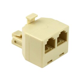 Skywalker Telephone T-Adapter for Single to Dual Jack (Ivory)
