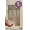Kiss Acrylic Natural Nails Glue-On Long Coffin Opaque White DBSN05