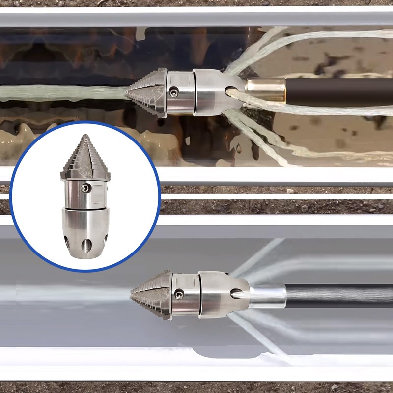 ＡＷＨＡＯ Sewer Jetter Nozzle Cleaning Nozzle 3/8 Quick Connector Pipe