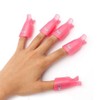 10PC Plastic Acrylic Nail Art Soak Off Cap Clip UV