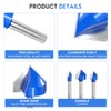 1/4 Inch Shank 90 Degree V Groove Router Bit Set