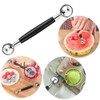 2 x double-sided melon scoop, stainless steel melon spoon, ball