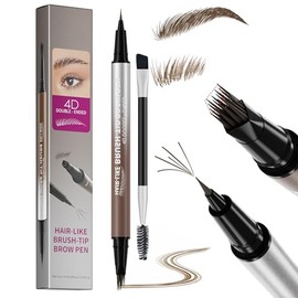Erinde Lápiz Líquido para Cejas Doble Punta, Perfilado Preciso, 2  Duración Extrema, Resistente al Agua y Sudor, Diseño Multiusos, Creación de una... 