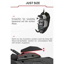 HOTLINEGAMES 2 Sets 3.0 Mouse Feet Skates Compatible with Razer Viper Ultimate Gaming Mouse Feet Replacement,Super Smooth Glide Pads, Professional Mice Upgrade Kit