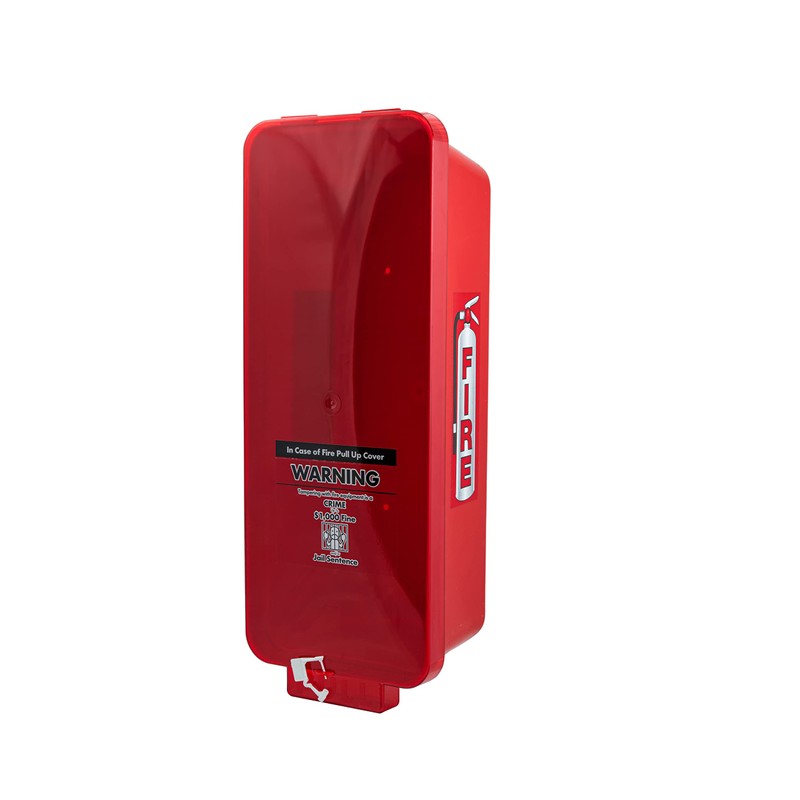 Red Surface-Mounted Fire Extinguisher Cabinet with Red Pull-Cover for 2