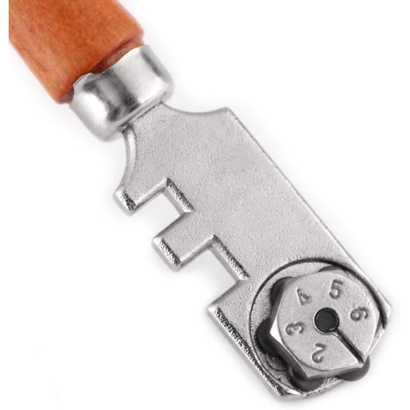 Glass Cutter, 30MM Professional Six Wheel Glass Cutter Craft Cutting