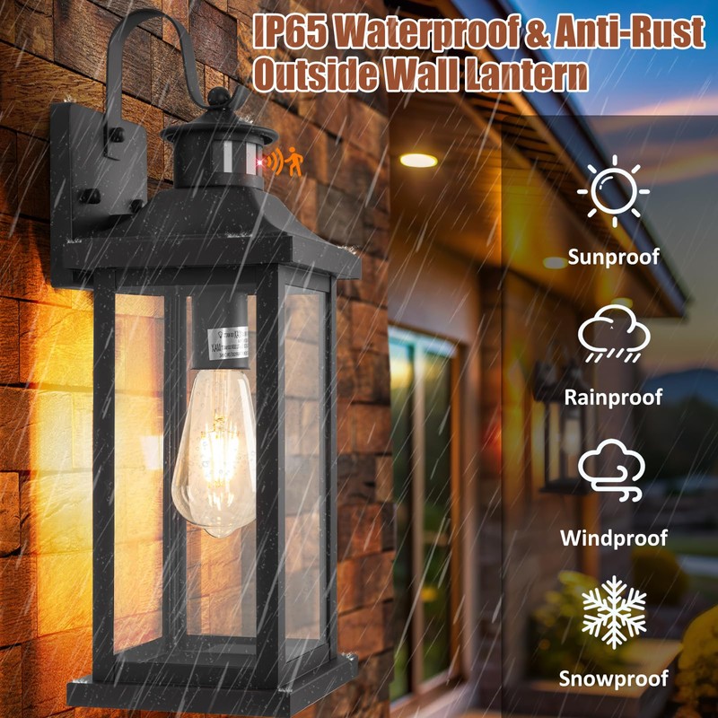 Roravilila 1-Pack 18 Inch Motion Sensor Front Porch Light IP65