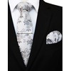 JEMYGINS Mens Floral Ties and Pocket Square Sets with Tie