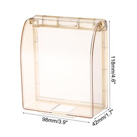 sourcing map Outdoor Plug Cover 86 Type Protector Outlet Box Weather Proof Outdoor Electrical Outlet Cover Electrical Box Cover Brown for Bathroom, Kitchen 1pcs