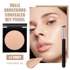 Augen Korrektur mit Colored Clay, Undereye Corrector Concealer mit Pinsel, Wasserfest & Langlebig Color Corrector für Augenringe, Volle Deckung Cream Foundation, Feuchtigkeitsspendend Augen Make Up