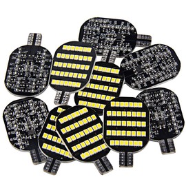 GRB Super Bright 921 LED Bulbs for RV Indoor Lights Camper Trailer Motorhome Marine Boat Dome Interior Light (Pack of 10, 6000K White)