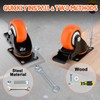 Moogii 3 Inch Heavy Duty Swivel Caster Wheels with Brake,1500