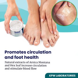 RENEW FOOT CREAM KPW Laboratories for Dry Cracked Heels - All-Natural Foot Care for Women and Men, Hydrating Foot Cream for Dry Feet to Promote Circulation