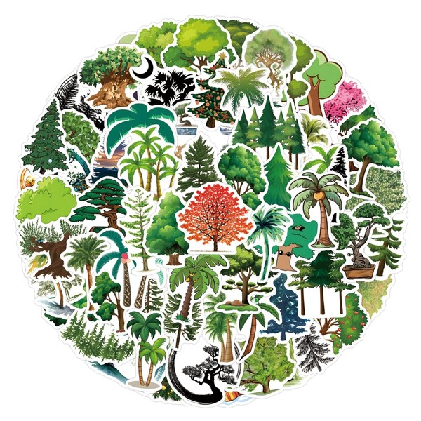 Trees Stickers for Laptop (100 Pieces), Gift for Children, Teenagers,