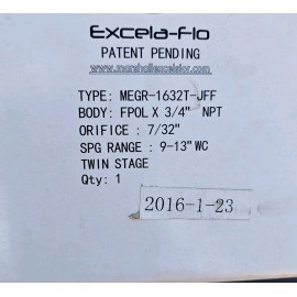 Marshall Excelsior MEGR-1632T-JFF Twin Stage Regulator