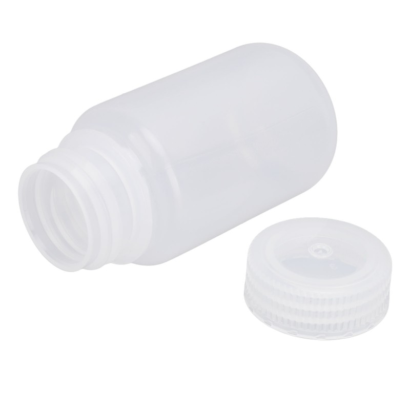10Pcs Reagent Bottle Plastic Wide Mouth Lab Liquid Sample Seal