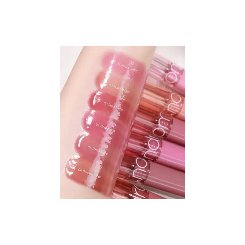 Brillo Labial Rom&nd Glasting Color Gloss para Volumen e Hidratación