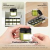 2 oz Green Glass Jars with Lids, Bumobum 3 pack