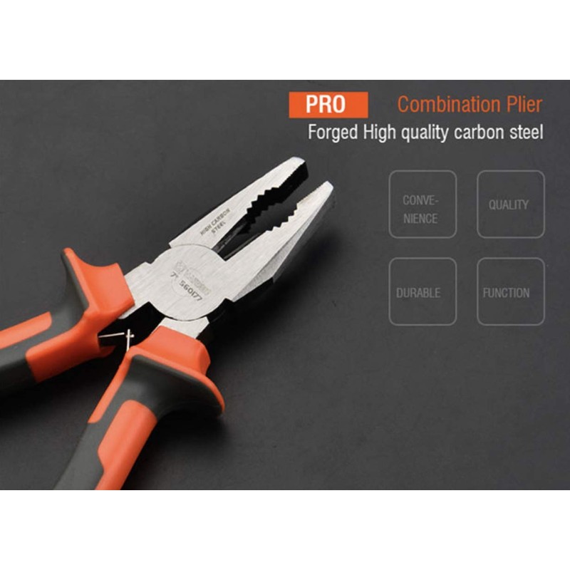 Edward Tools Combination Pliers 8” - Machined Extra Strength Gripping