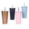 Stainless Steel Straw Cup Reusable Water Bottle Vacuum Cup Gift