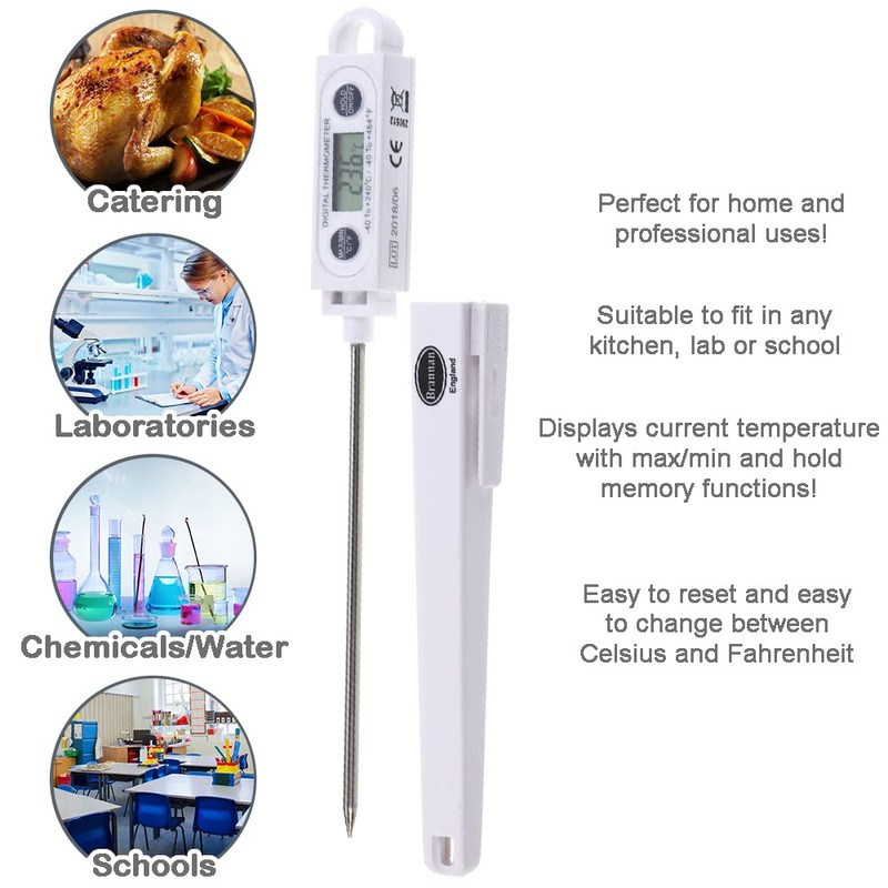 Brannan Digital Food Probe Thermometer and 2 Point Traceable Calibration