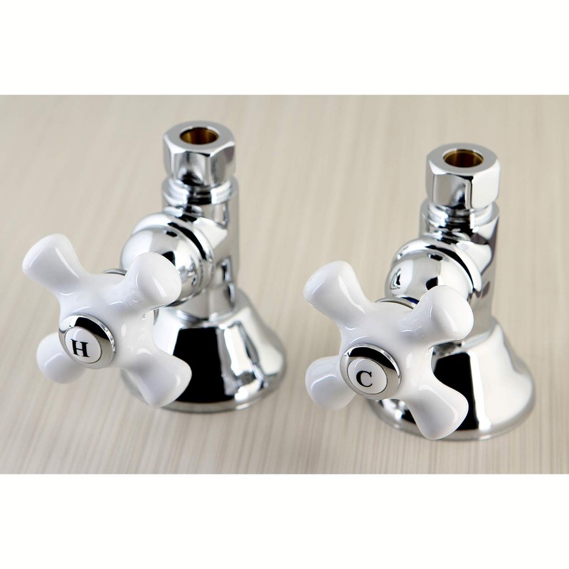 Kingston Brass CCK44151PX Straight Stop Shut Off Valve, Polished Chrome