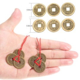 Quesuc 150pcs Lucky Coins I-Ching Coins for Health and Prosperity Chinese Feng Shui Coins 2cm