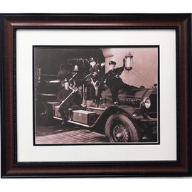 Three Stooges "Firefighters Custom Framed Art New! 21" Wide x 18" high
