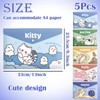 JYJLLM A4 Kids Document Folders 5-Pack - Cute Design, Waterproof,