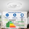 DLLT Modern Ceiling Fans with Lights: 20" Flush Mount Low