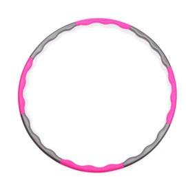 Hula Hoop, Removable and Adjustable, Fitness Exercise Hullahub, 8 Removable Parts, Plastic Removable Hula Hoop (Pink)