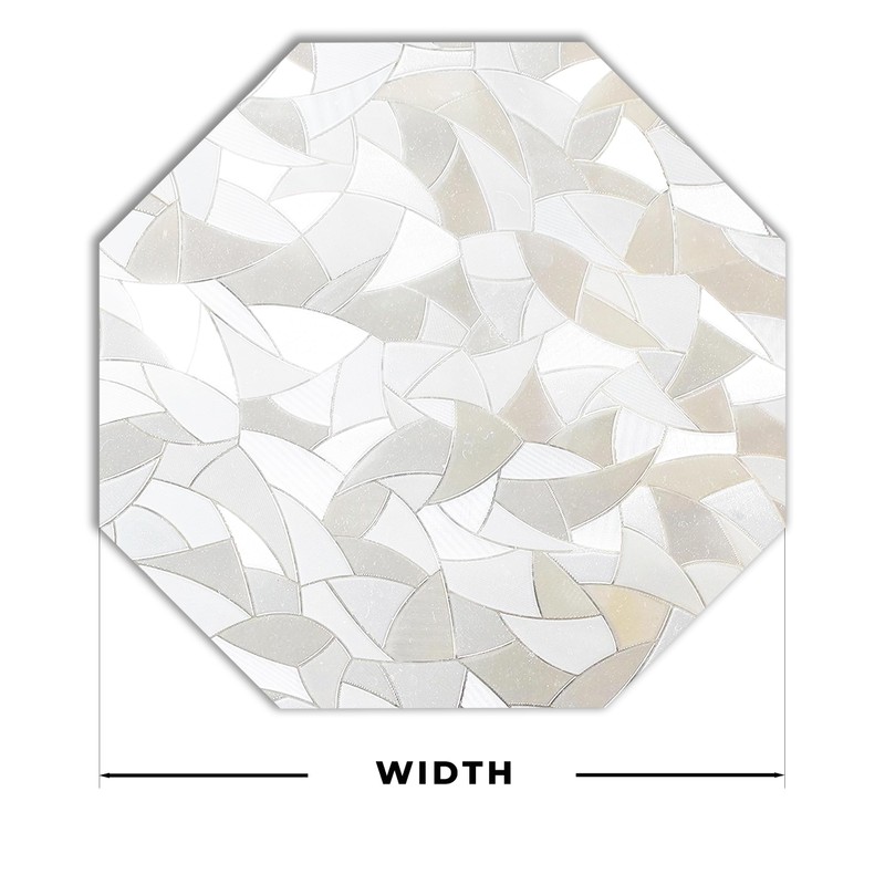 Autotech Park Precut Modern Mosaic Octagon Window Film Shade, Self
