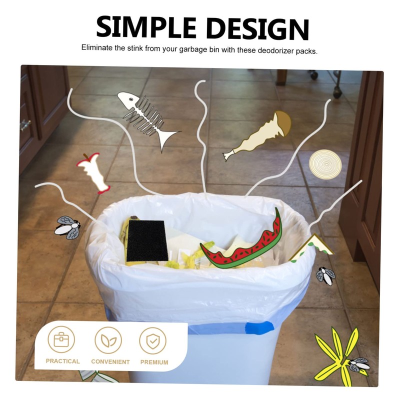 Ipetboom 10pcs Trash Can Deodorizer Pads Odor Absorber for Kitchen