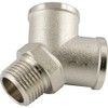 Fittingteile Y-piece brass nickel-plated distributor internal/external thread fittings (design: Y-piece
