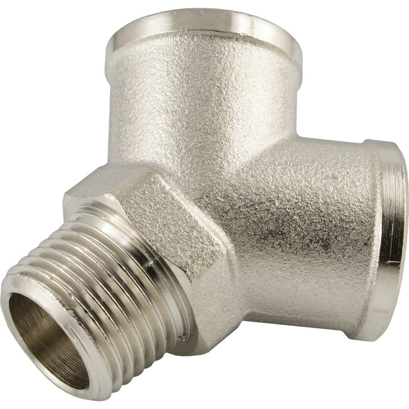 Fittingteile Y-piece brass nickel-plated distributor internal/external thread fittings (design: Y-piece