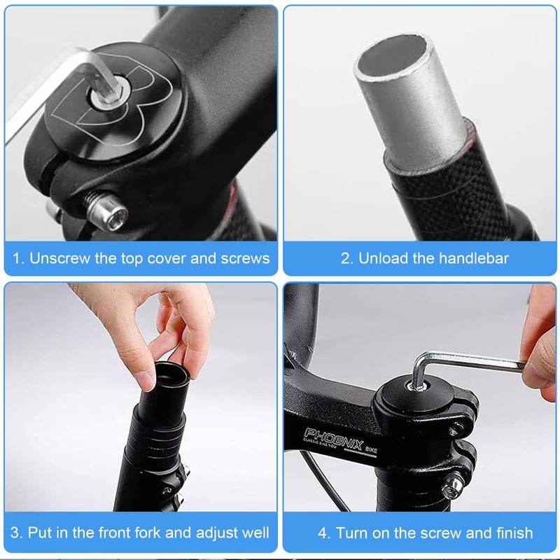 Cfcyhla Bicycle Handlebar Riser 13 cm Bicycle Stem Height Adapter