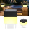 Solar Powered LED Square Warm White Light for Garden Fence