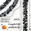 Halloween Tinsel Garland with Ghost Black Foil Metallic Xmas Tree
