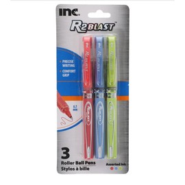 SCBS R2 BLAST Precise Writing Colorful Roller Ball Pens Set: 6 Colorful Roller Comfort Grip Ball Pens assorted between a Pack of Purple, Blue,Orange and a Pack of Blue, Pink, and Lime 0.7mm