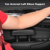 Car Armrest Left Elbow Support Leather Arm Rest Pads Adjustable